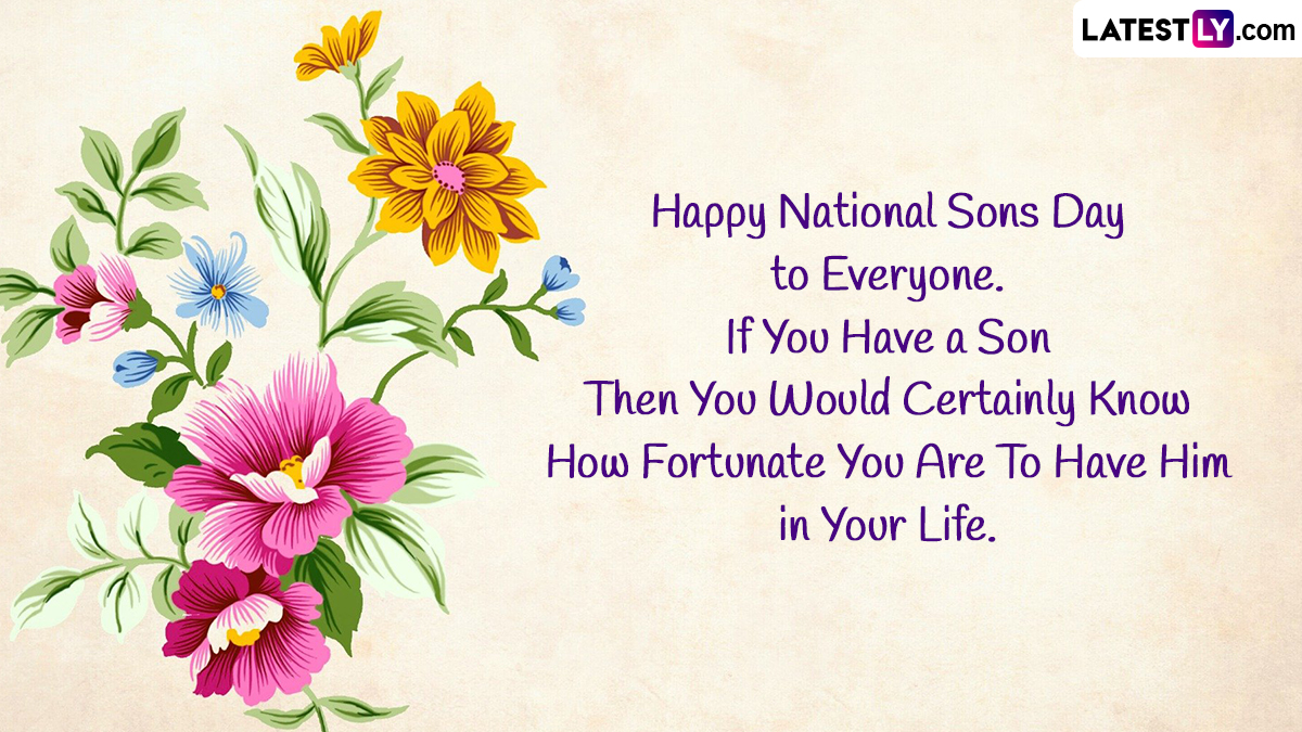 National Son's Day 2023 Messages and Greetings Images, WhatsApp Status