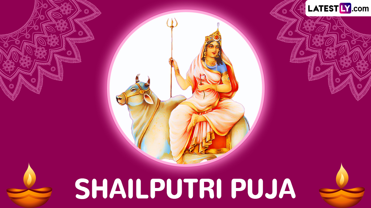 Happy Sharad Navratri 2024 Wishes And Day 1 Goddess Shailputri Images