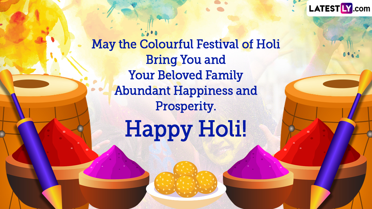 Happy Holi 2024 Wishes and Messages WhatsApp Stickers, GIF Images, HD