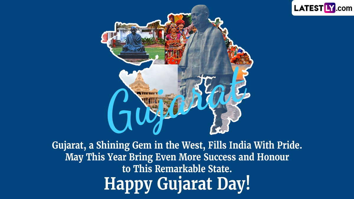 Happy Gujarat Day 2024 Greetings & Quotes Send Wishes, WhatsApp DPs