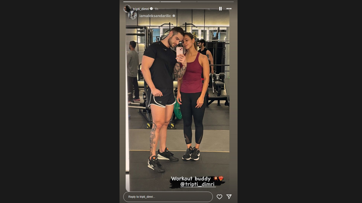 Tripti Dimri se exercita na academia com “Working Buddy” Alexander Alex Ilic (ver foto)