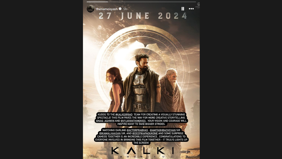 ‘Kalki 2898 AD’: Yash Lauds Nag Ashwin’s Sci-Fi Film Starring Prabhas ...