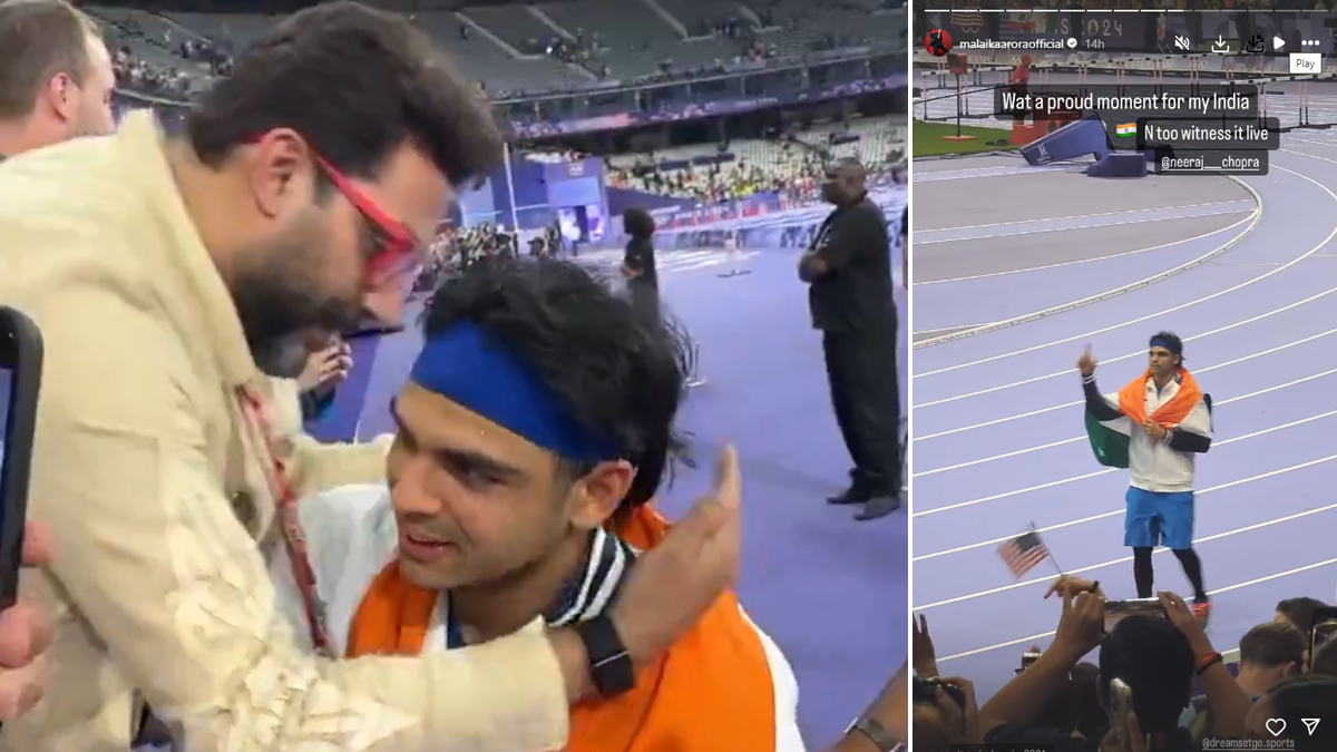 Paris Olympics 2024 Abhishek Bachchan Hugs Javelin Thrower Neeraj