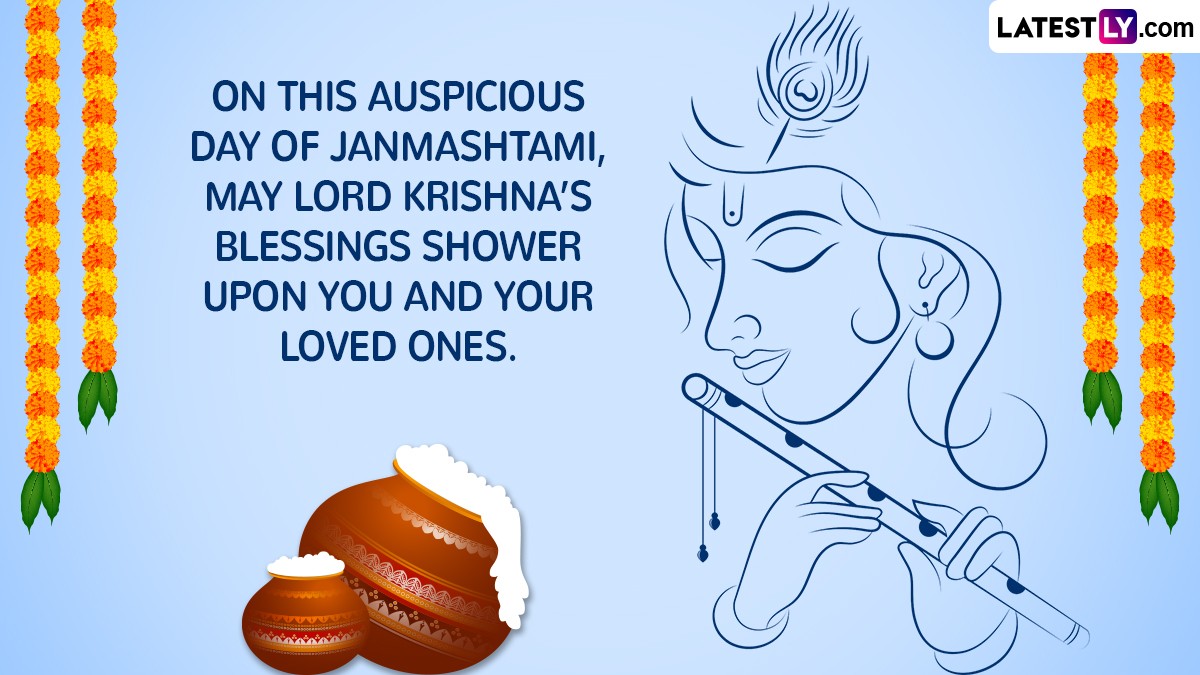 Happy Janmashtami 2024 Wishes Send WhatsApp Messages, Lord Krishna HD