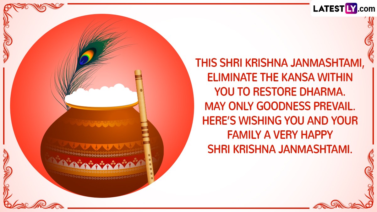 Happy Krishna Janmashtami 2024 Wishes WhatsApp Messages, Greetings