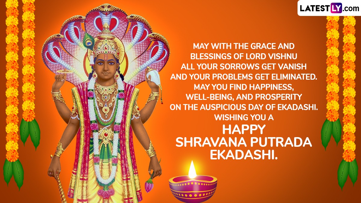 Happy Shravana Putrada Ekadashi 2024 Greetings Share WhatsApp Messages