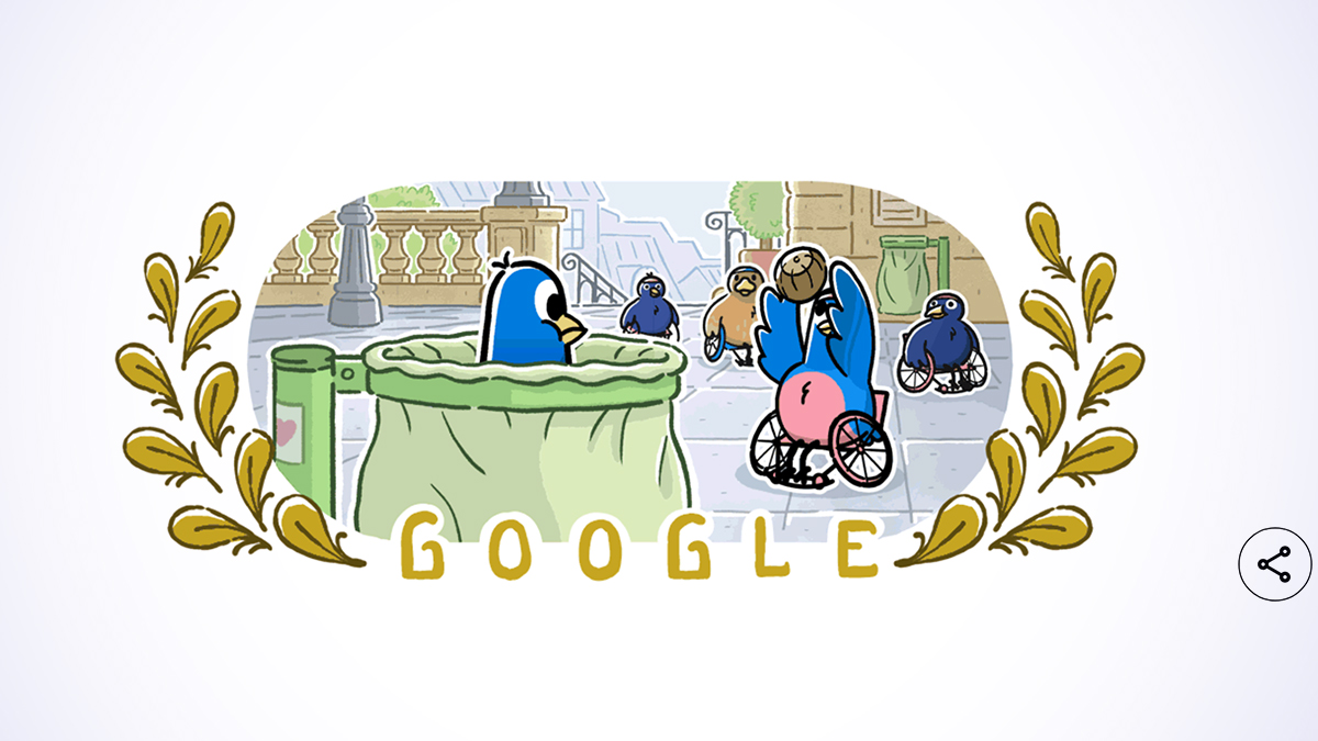 Wheelchair Basketball Paralympics Google Doodle Search Engine Giant