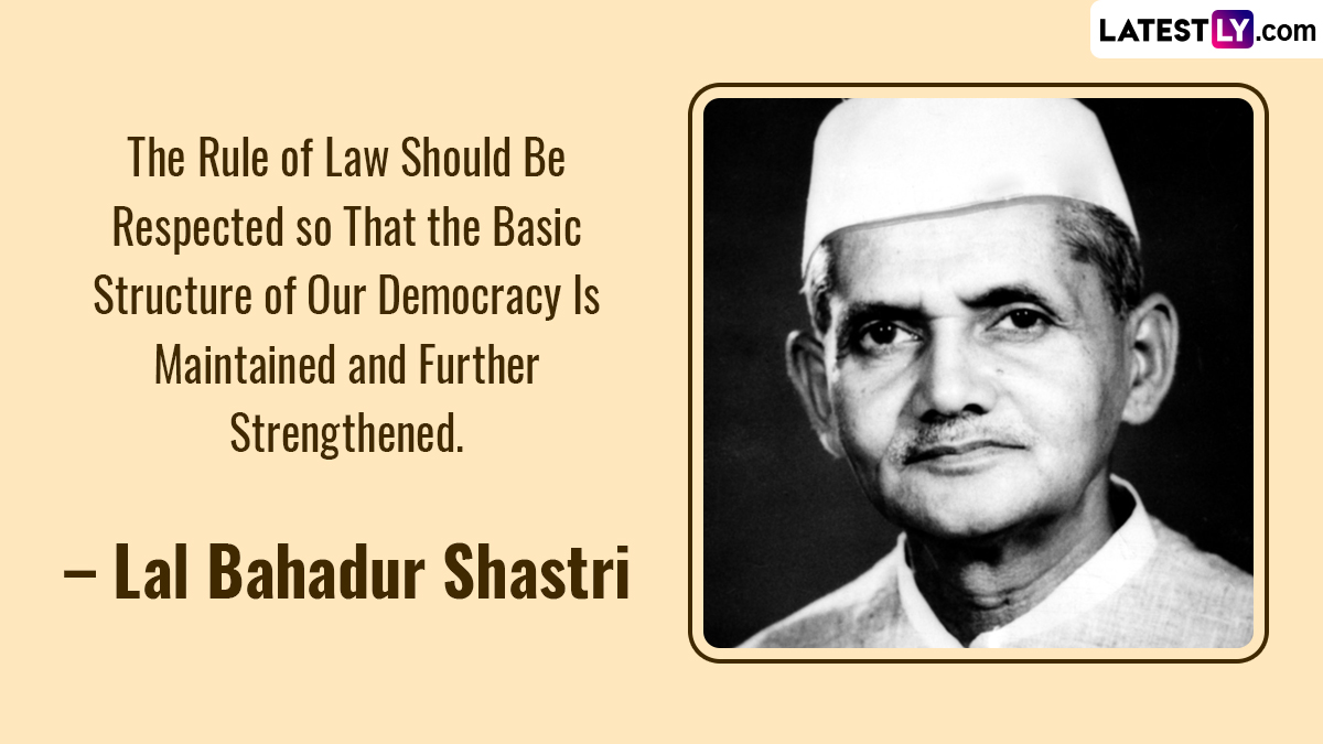 Lal Bahadur Shastri Jayanti 2024 Quotes And Messages Share Powerful Slogans Hd Images And 2027