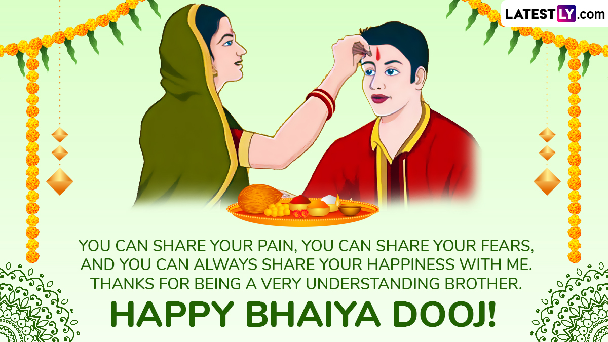 Bhai Dooj 2024 Messages and Bhai Phonta Greetings Wish Happy Bhau Beej